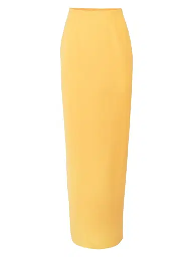 Carolina Herrera Women's Stretch-Virgin Wool Column Maxi Skirt - Daffodil | Thumbnail 1