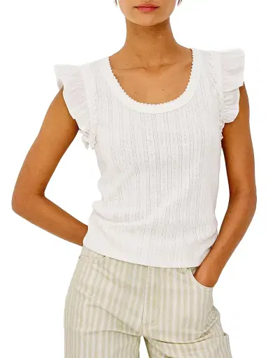 RAILS Women's Giovanna Pointelle-Knit Top | Thumbnail 3 RAILS Women's Giovanna Pointelle-Knit Top | Thumbnail 3