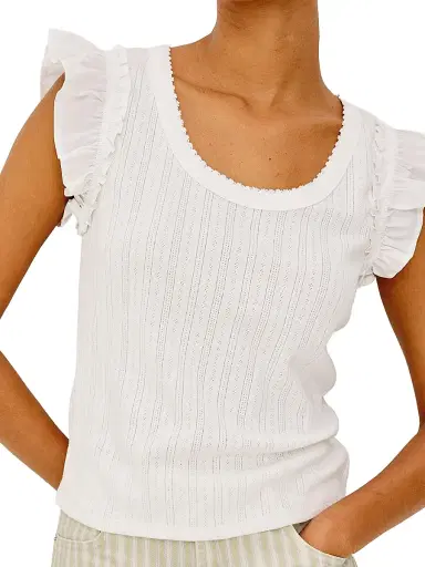 RAILS Women's Giovanna Pointelle-Knit Top | Thumbnail 5 RAILS Women's Giovanna Pointelle-Knit Top | Thumbnail 5