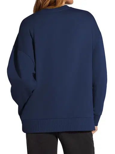Favorite Daughter Women's Collegiate Oversized Logo Cotton-Blend Sweatshirt - Navy - Size XS | Thumbnail 5 Favorite Daughter Women's Collegiate Oversized Logo Cotton-Blend Sweatshirt - Navy - Size XS | Thumbnail 5