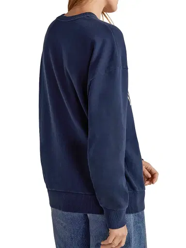 Favorite Daughter Women's Collegiate Oversized Logo Cotton-Blend Sweatshirt - Navy - Size XS | Thumbnail 6 Favorite Daughter Women's Collegiate Oversized Logo Cotton-Blend Sweatshirt - Navy - Size XS | Thumbnail 6