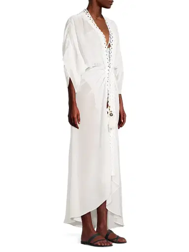 Ramy Brook Women's Raelynn Maxi Dress - White - Size Large | Thumbnail 4