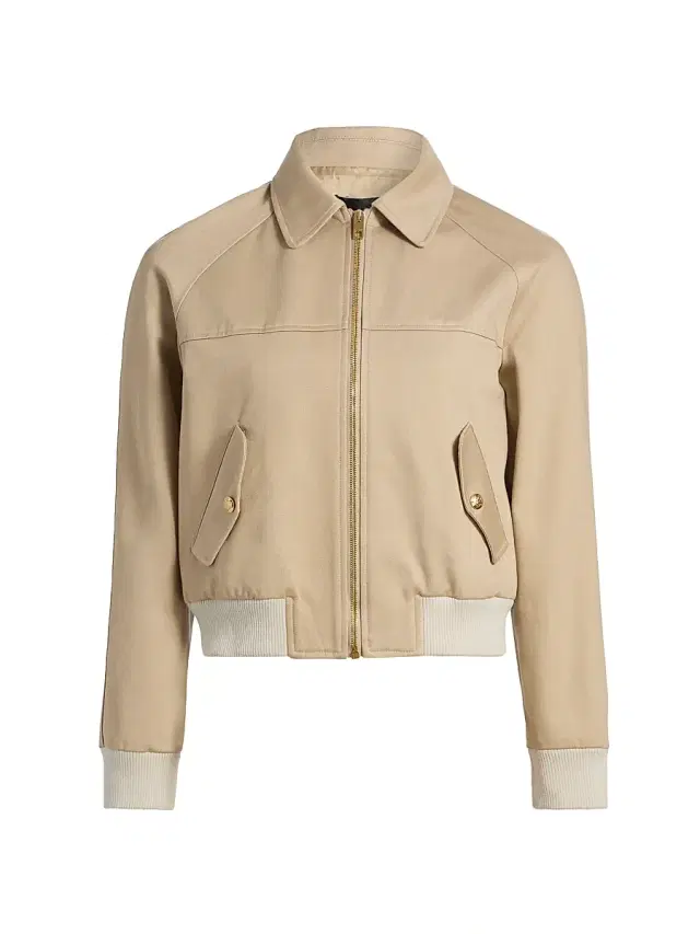 Women's Saul Cotton Bomber Jacket - Beige