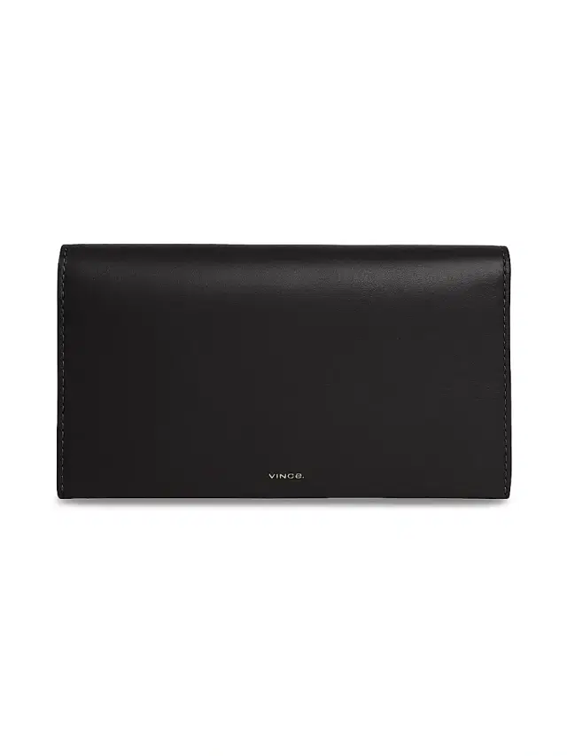 Vince Women's Continental Leather Wallet - Black