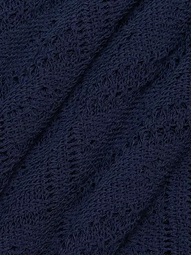rag & bone Women's Morgan Open-Knit Cotton-Blend Top - Navy | Thumbnail 7