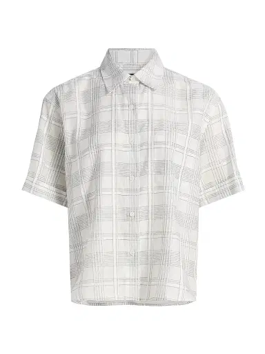 rag & bone Women's Connie Plaid Cotton-Silk Short-Sleeve Shirt | Thumbnail 1 rag & bone Women's Connie Plaid Cotton-Silk Short-Sleeve Shirt | Thumbnail 1