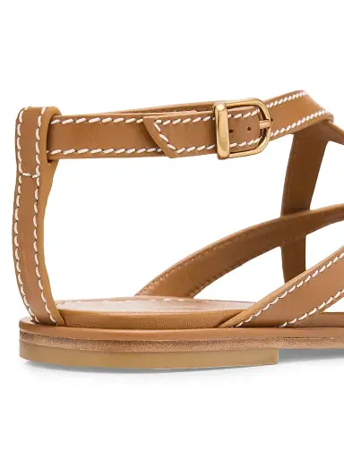 Stuart Weitzman Women's Park Leather Sandals - Boho Tan - Size 9.5 | Thumbnail 6