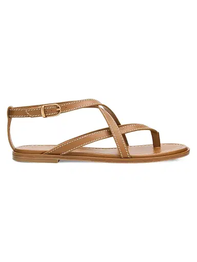 Stuart Weitzman Women's Park Leather Sandals - Boho Tan - Size 9.5 | Thumbnail 1