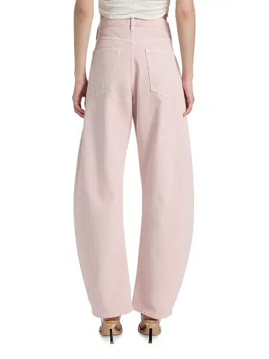 Frame Women's The Bubble Cotton Barrel-Leg Jeans - Taffy | Thumbnail 5