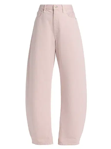 Frame Women's The Bubble Cotton Barrel-Leg Jeans - Taffy | Thumbnail 1