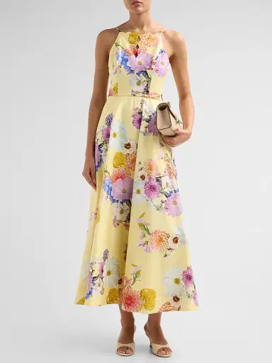 As It May Women's Mirelle Floral Cotton-Blend Satin A-Line Maxi Dress | Thumbnail 2 As It May Women's Mirelle Floral Cotton-Blend Satin A-Line Maxi Dress | Thumbnail 2
