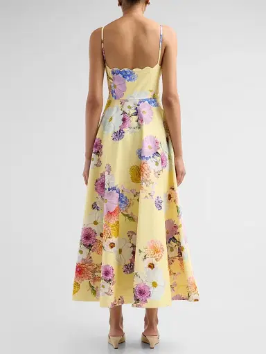 As It May Women's Mirelle Floral Cotton-Blend Satin A-Line Maxi Dress | Thumbnail 3 As It May Women's Mirelle Floral Cotton-Blend Satin A-Line Maxi Dress | Thumbnail 3