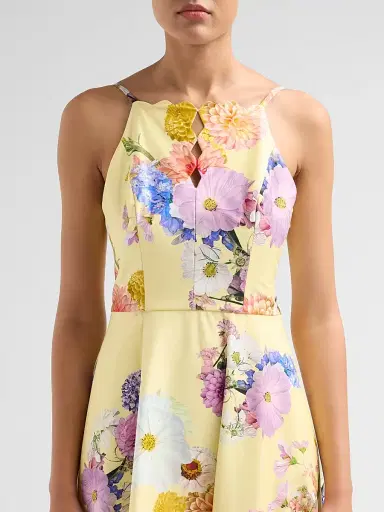 As It May Women's Mirelle Floral Cotton-Blend Satin A-Line Maxi Dress | Thumbnail 5 As It May Women's Mirelle Floral Cotton-Blend Satin A-Line Maxi Dress | Thumbnail 5