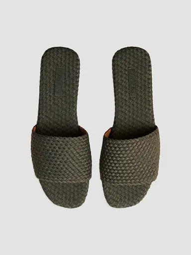 Naghedi Women's St. Barths Slide Sandals - Olive - Size 11 | Thumbnail 3