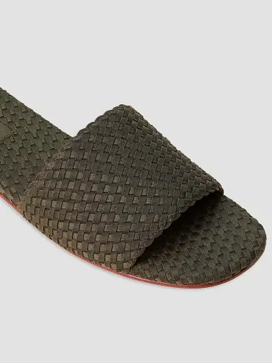 Naghedi Women's St. Barths Slide Sandals - Olive - Size 11 | Thumbnail 4