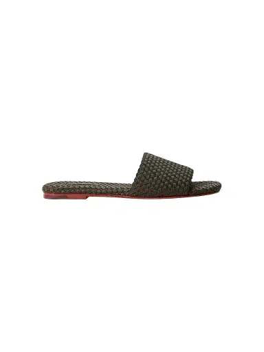 Naghedi Women's St. Barths Slide Sandals - Olive - Size 11 | Thumbnail 1