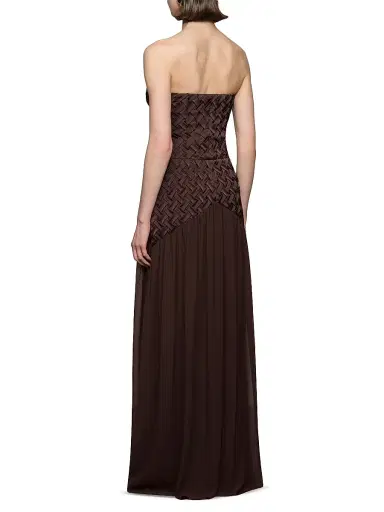 Et Ochs Women's Amara Woven Strapless Gown - Espresso | Thumbnail 5