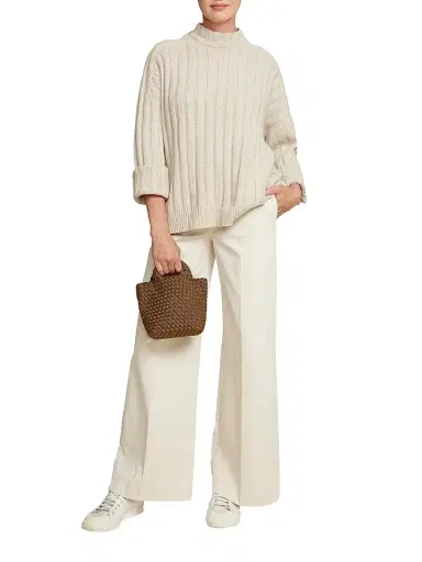 Naghedi Women's St. Barths Petit Tote Bag - Mink | Thumbnail 2 Naghedi Women's St. Barths Petit Tote Bag - Mink | Thumbnail 2