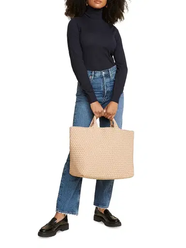 Naghedi Women's St. Barths Large Tote Bag - Camel | Thumbnail 2