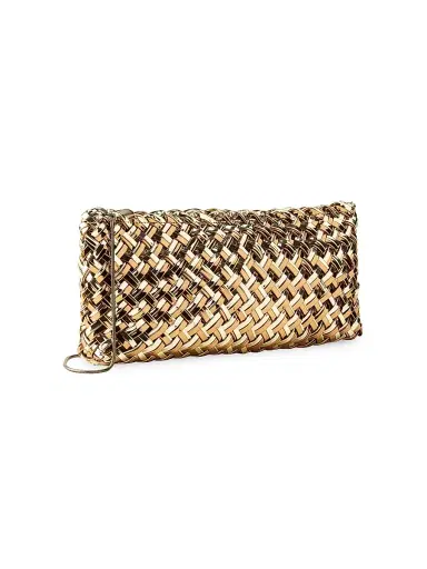 Naghedi Women's Gala Double Weave Metallic Clutch Bag | Thumbnail 4 Naghedi Women's Gala Double Weave Metallic Clutch Bag | Thumbnail 4