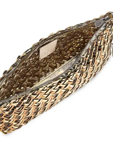 Naghedi Women's Gala Double Weave Metallic Clutch Bag | Thumbnail 5 Naghedi Women's Gala Double Weave Metallic Clutch Bag | Thumbnail 5