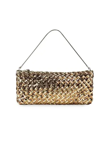 Naghedi Women's Gala Double Weave Metallic Clutch Bag | Thumbnail 1 Naghedi Women's Gala Double Weave Metallic Clutch Bag | Thumbnail 1