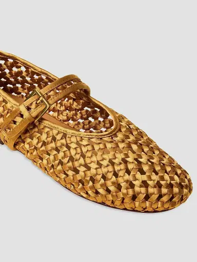 Naghedi Women's Sydney Satin Mary Jane Flats | Thumbnail 3