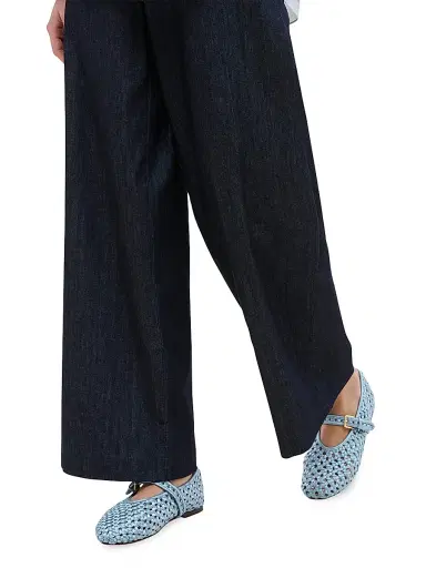 Naghedi Women's Sydney Satin Mary Jane Flats | Thumbnail 5