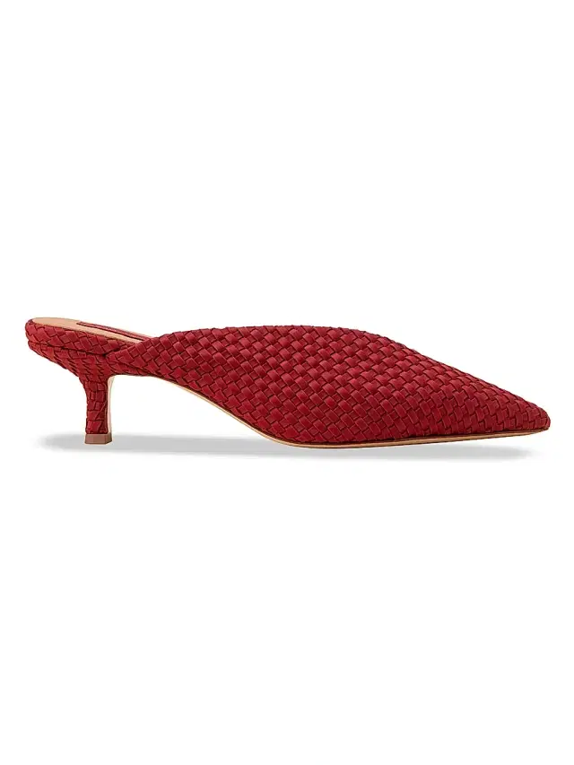 Women's Strada Kitten Heel Mules - Rosso