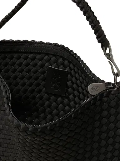 Naghedi Women's Porto Small Half-Moon Shoulder Bag - Onyx | Thumbnail 4 Naghedi Women's Porto Small Half-Moon Shoulder Bag - Onyx | Thumbnail 4