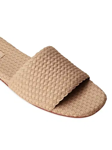 Naghedi Women's St. Barths Slide Sandals - Camel - Size 5 | Thumbnail 3