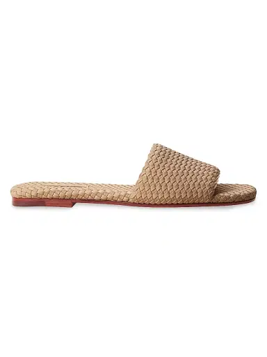 Naghedi Women's St. Barths Slide Sandals - Camel - Size 5 | Thumbnail 1