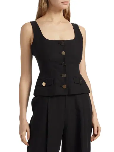 Toccin Women's Georgia Cotton-Blend Top - Jet | Thumbnail 3 Toccin Women's Georgia Cotton-Blend Top - Jet | Thumbnail 3