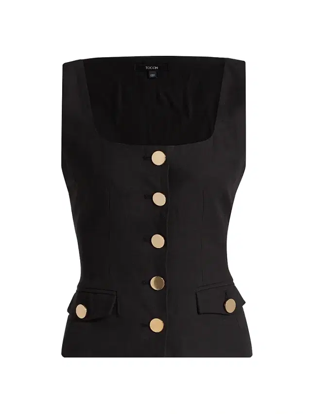Toccin Women's Georgia Cotton-Blend Top - Jet