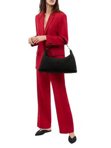 Naghedi Women's Porto Medium Half-Moon Shoulder Bag - Onyx | Thumbnail 2