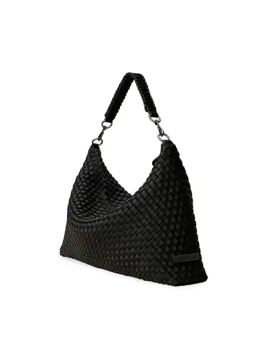 Naghedi Women's Porto Medium Half-Moon Shoulder Bag - Onyx | Thumbnail 4