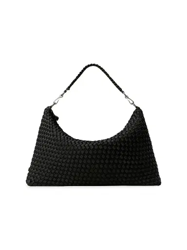 Naghedi Women's Porto Medium Half-Moon Shoulder Bag - Onyx | Thumbnail 1