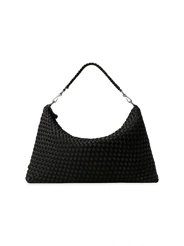 Naghedi Women's Porto  Half-Moon Shoulder Bag - Onyx