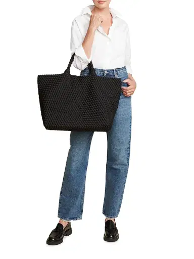 Naghedi Women's St. Barths Large Tote Bag - Onyx | Thumbnail 2
