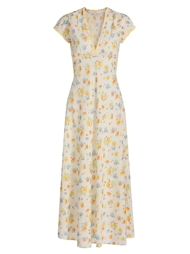 Women's Helia Floral Midi-Dress - Dahlia Floral