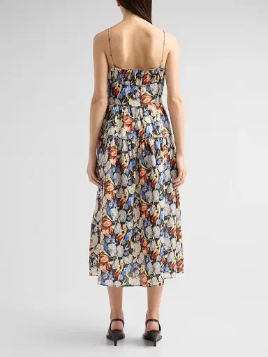 DÔEN Women's Benoit Floral Midi Dress - Petit Jardin De Villandry - Size XXS | Thumbnail 3