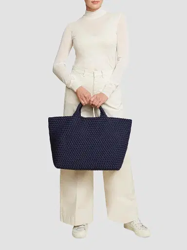 Naghedi Women's St. Barths Large Tote Bag - Ink Blue | Thumbnail 2