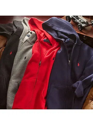 Polo Ralph Lauren Boy's Cotton-Blend Fleece Hoodie | Thumbnail 3