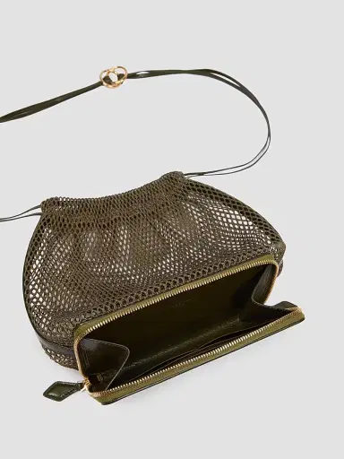 Alaïa Women's Fishnet Bucket Bag - Camouflage Green | Thumbnail 4