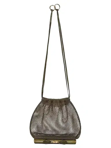 Alaïa Women's Fishnet Bucket Bag - Camouflage Green | Thumbnail 1