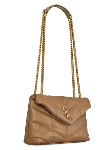 Saint Laurent Women's Puffer Toy Shoulder Bag in Quilted Lambskin - Dark Cork | Thumbnail 4 Saint Laurent Women's Puffer Toy Shoulder Bag in Quilted Lambskin - Dark Cork | Thumbnail 4