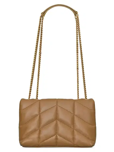 Saint Laurent Women's Puffer Toy Shoulder Bag in Quilted Lambskin - Dark Cork | Thumbnail 5 Saint Laurent Women's Puffer Toy Shoulder Bag in Quilted Lambskin - Dark Cork | Thumbnail 5