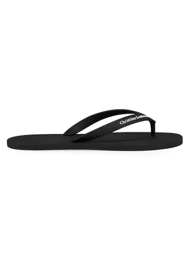 Christian Louboutin Men's Summer Rubber Thong Sandals - Black - Size 13 | Thumbnail 1 Christian Louboutin Men's Summer Rubber Thong Sandals - Black - Size 13 | Thumbnail 1