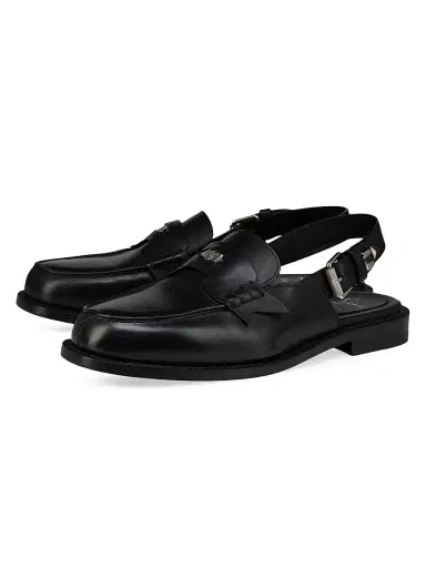 Christian Louboutin Men's Asclepius Sling Leather Mules - Black - Size 12 | Thumbnail 2 Christian Louboutin Men's Asclepius Sling Leather Mules - Black - Size 12 | Thumbnail 2