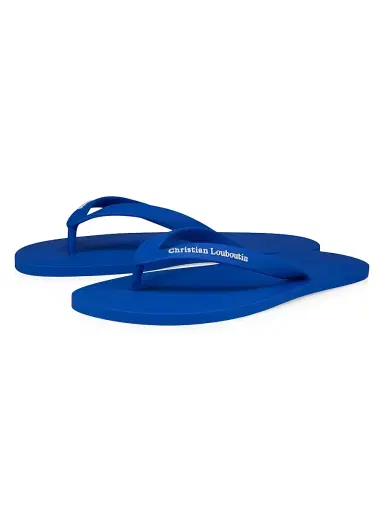 Christian Louboutin Men's Summer Rubber Thong Sandals - Azurite - Size 13 | Thumbnail 2 Christian Louboutin Men's Summer Rubber Thong Sandals - Azurite - Size 13 | Thumbnail 2
